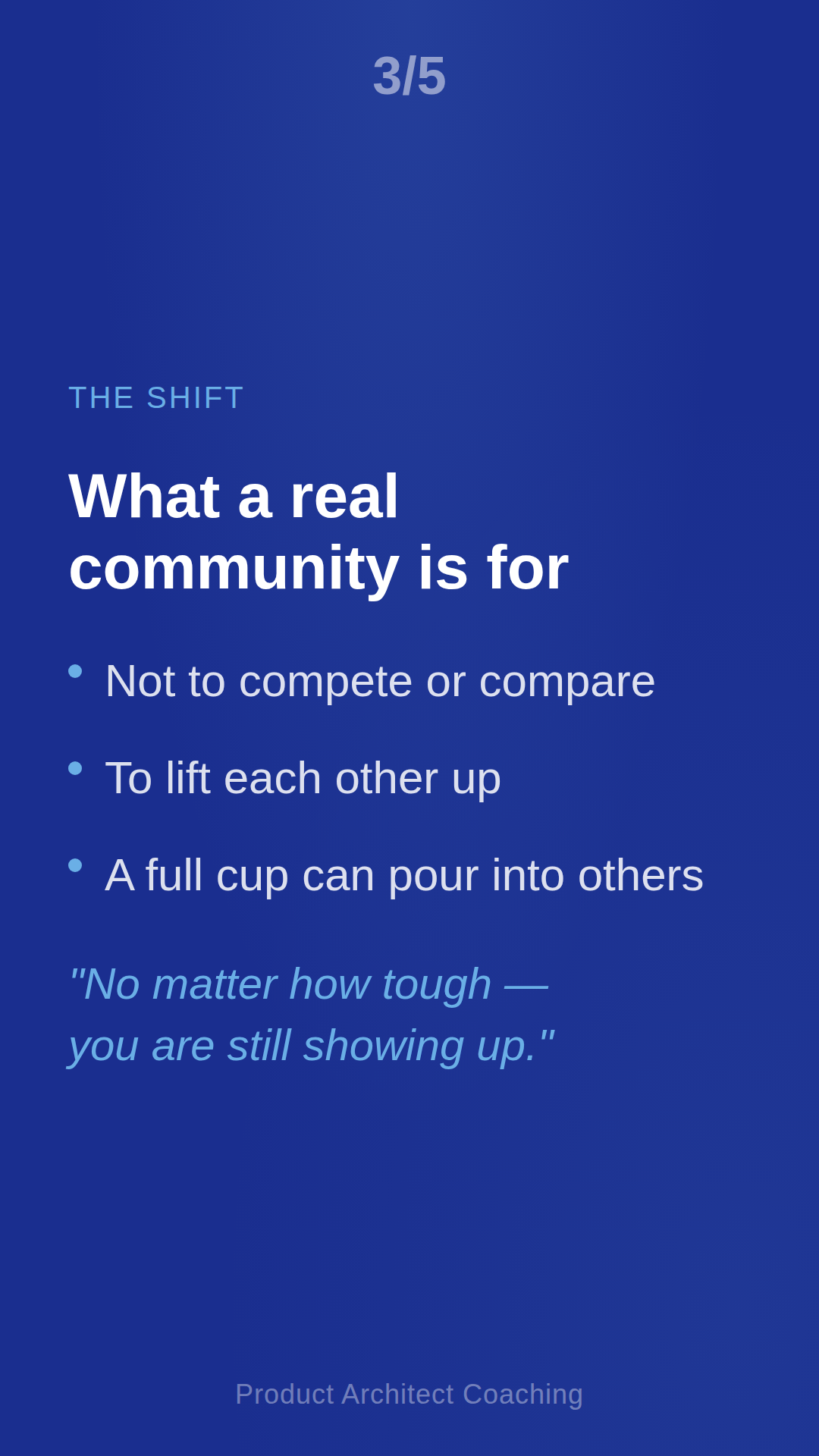 What a real community is for