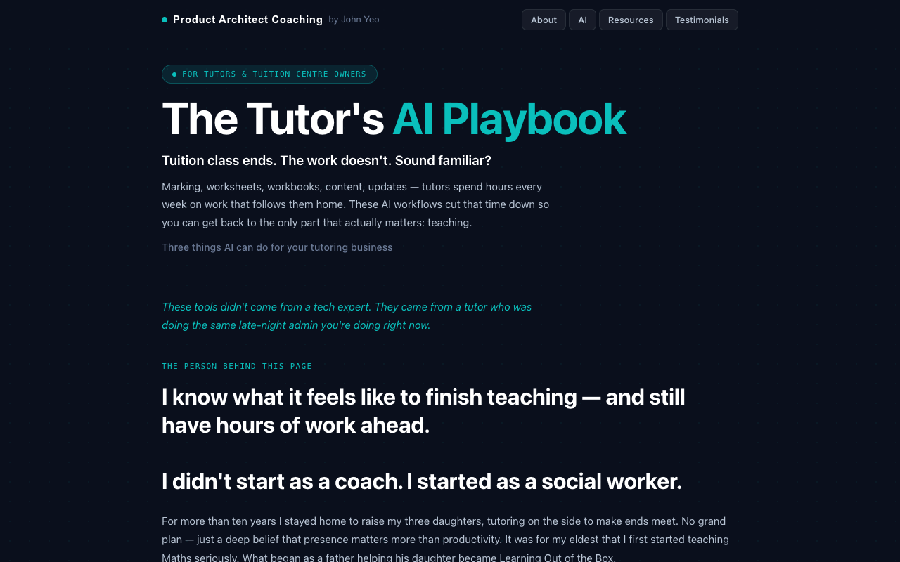 Tutor's AI Playbook